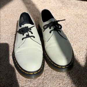 White Iridescent Glitter Dr Marten Oxfords